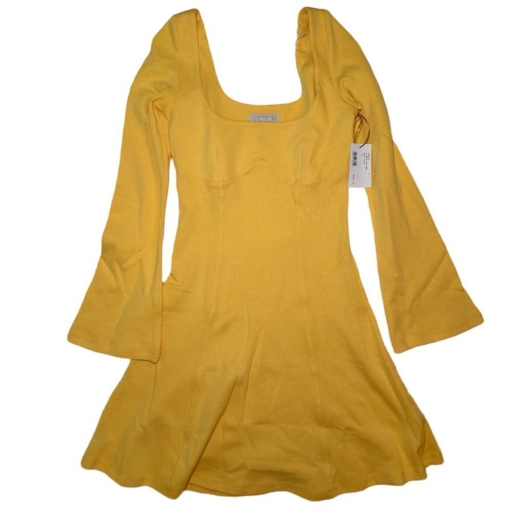 NWT Victor Glemaud Flared Cotton-Blend Mini Dress